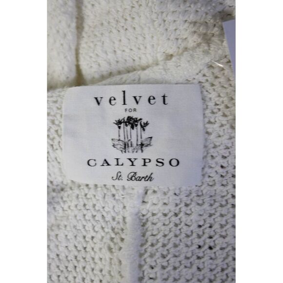 Velvet for Calypso St. Barth Women's Open Front Knit Cardigan White Size XS - Picture 4 of 4